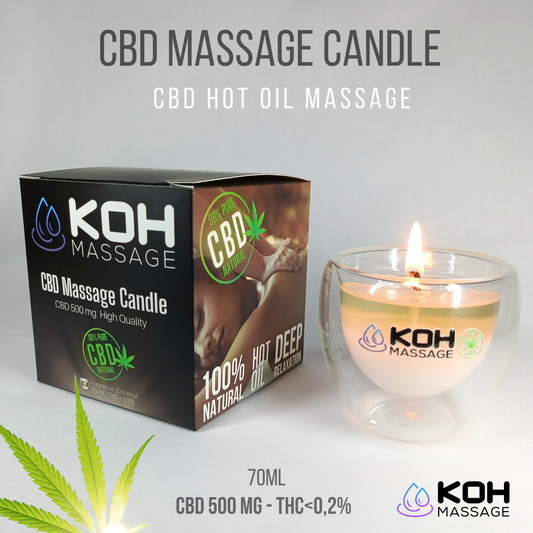 CBD massage Candle - เทียนนวด CBD - Hot Oil - 70 ml - CBD 500mg