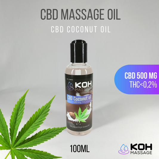 CBD massage oil 100ml – Coconut - CBD 500 mg > Sweet Relaxation